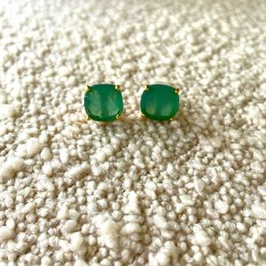 Kate Spade Small Square Studs in Beryl Green